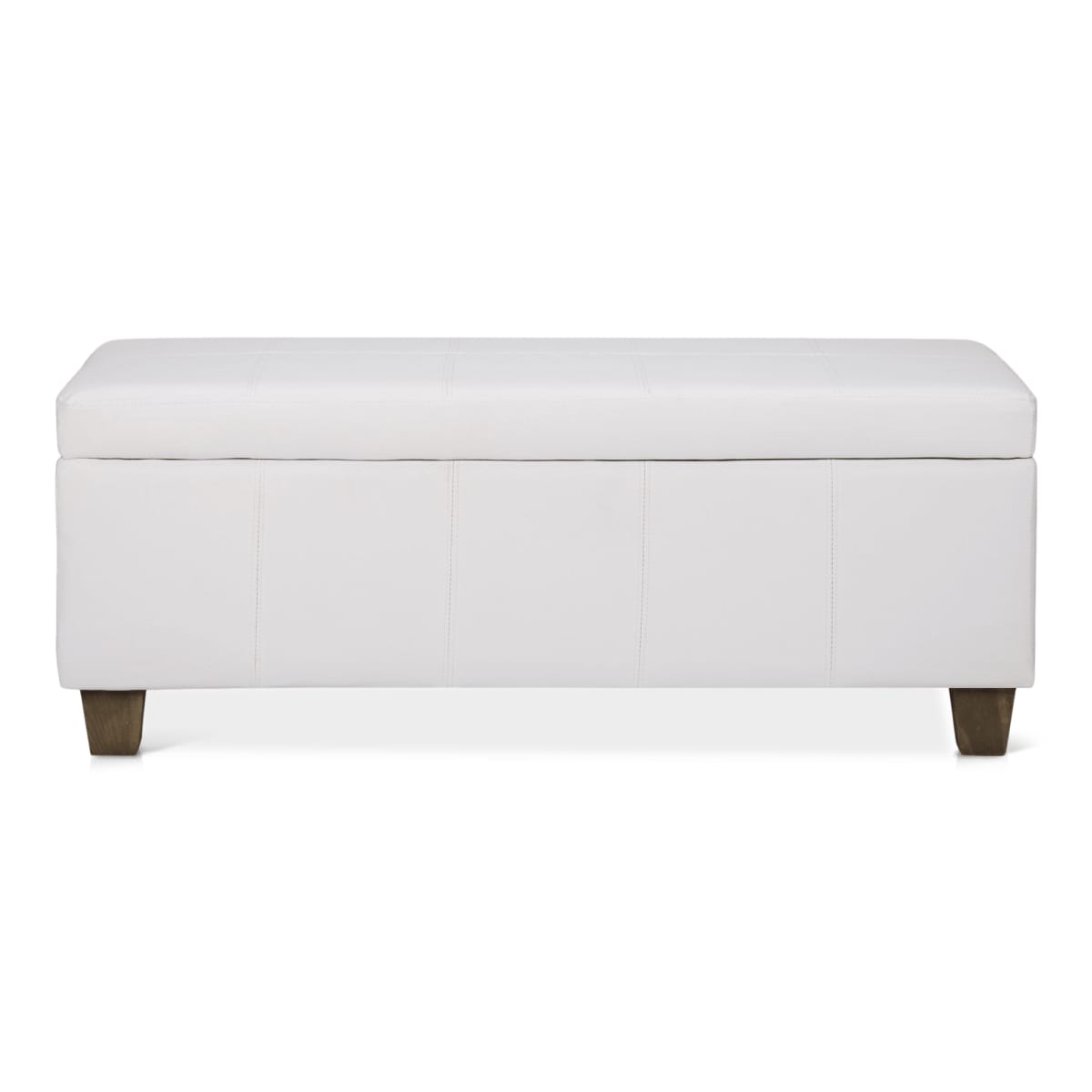 Faux Leather Storage Bench Bouclair Com, Storage Leather Bench