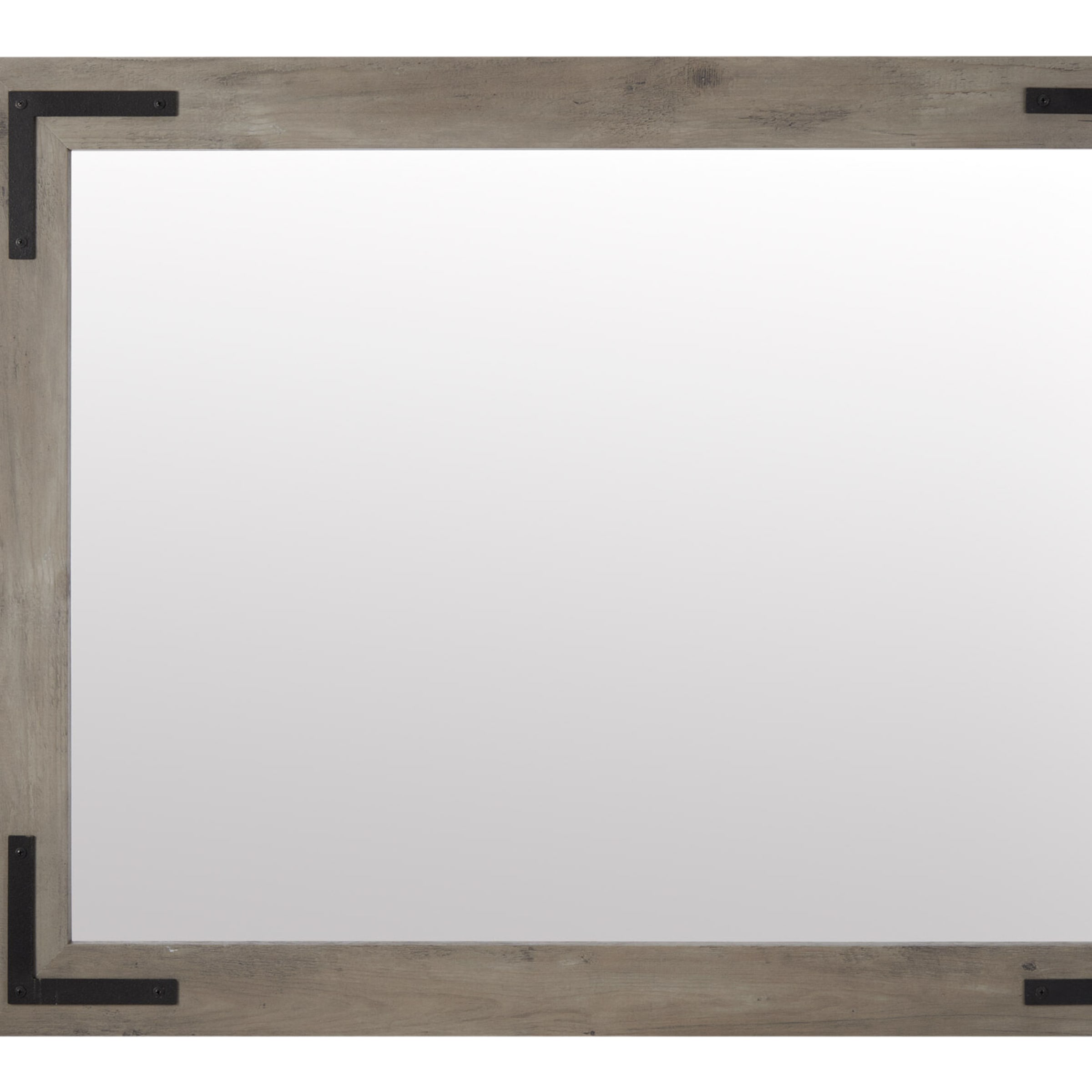 Wood And Metal Framed Mirror Bouclair Com, How To Add Metal Frame Mirror