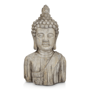 Cement Buddha Bust Statue 10.5"
