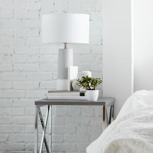 Grey and White Table Lamp