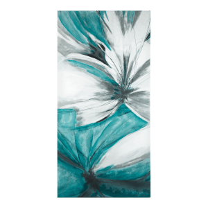 Abstract Floral Canvas with Gel Embellishments