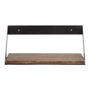 Medium Wood and Metal Shelf