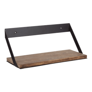 Medium Wood and Metal Shelf