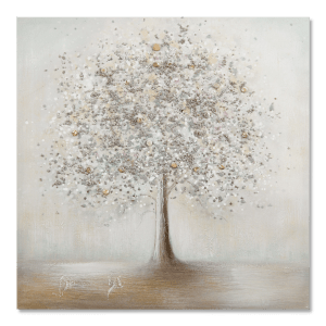 Tableau arbre solitaire peint à l'huile