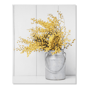 Yellow Bouquet Printed Canvas