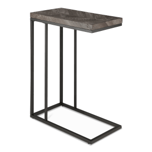 Chevron and Iron Side Table