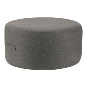 Round Fabric Ottoman with Handles