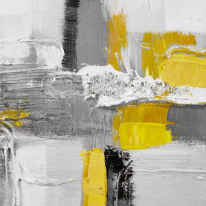 Yellow Abstract Oil Painted Canvas