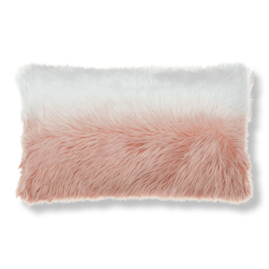 Gobi Ombré Faux Fur Decorative Lumbar Pillow 13" X 22"