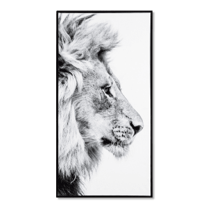 Lion Profile Framed Art