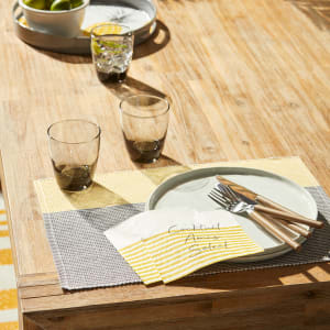 Set of 4 Striped Fabric Placemats