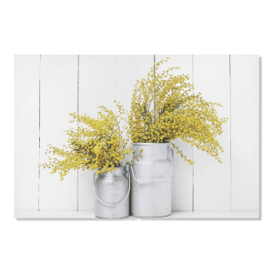 Yellow Bouquet Printed Canvas