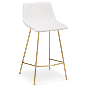 Faux Leather and Metal Bar Stool