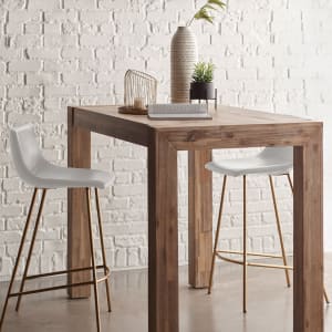 Faux Leather and Metal Bar Stool