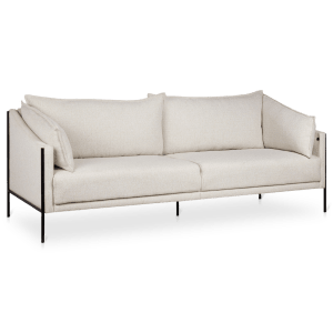 Sofa en tissu avec pattes en métal noires