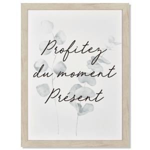 Profitez du Moment Présent Printed Framed Canvas