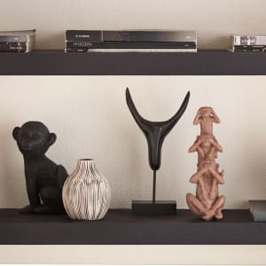 Abstract Decorative Bull Head on Stand