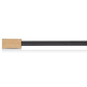 Rectangular Wood Curtain Rod Set - Diameter 13/16 mm