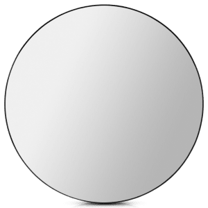 Round Mirror with Black Frame