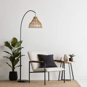 Arched Rattan Floor Lamp