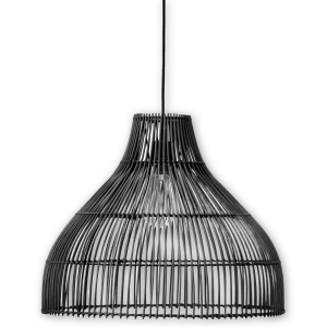 Black Rattan Ceiling Lamp