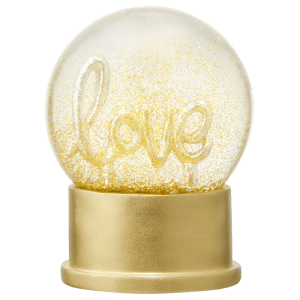 Gold Love Glitter Globe