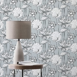 White Flowers Peel-&-Stick Wallpaper