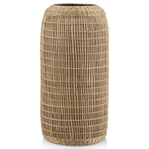 Grand vase naturel en bambou et posidonie.