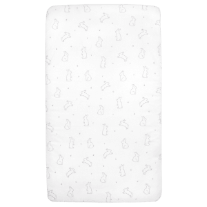 Luca Fitted Crib Sheet with Bunnies