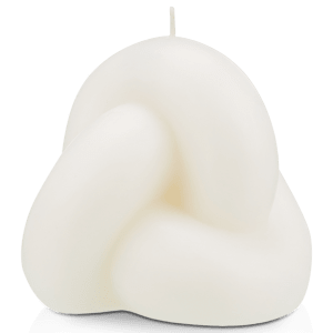Decorative White Knot Candle