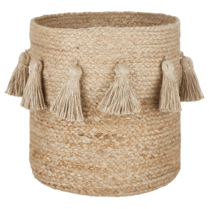 Woven Basket with Tassels