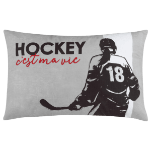 Hattie "Hockey c'est ma vie" (Hockey is my Life) Decorative Lumbar Pillow 14" x 22"