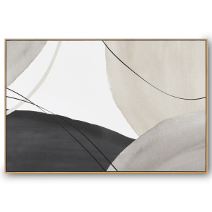 Abstract Linear Art Framed Canvas
