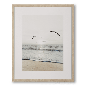 Morning at the Beach Framed Canvas