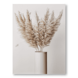 Pampas Bouquet in Vase Printed Canvas