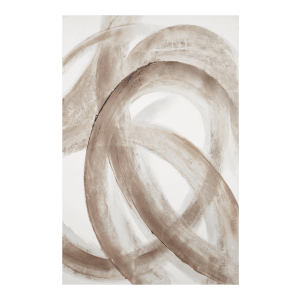 Toile peinture à l'huile courbes abstraites