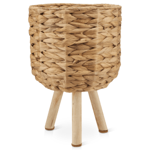 Natural Rattan Planter on Wooden Legs