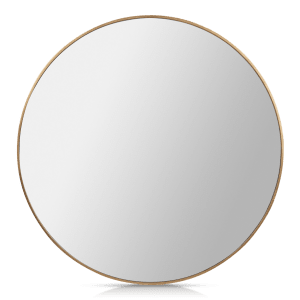 Round Gold Framed Mirror