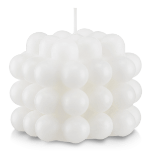 White Bubble Cube Candle