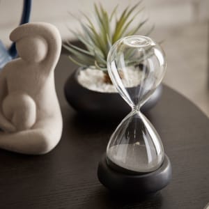 Decorative Hourglass with Ceramic Base