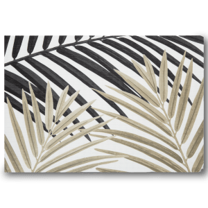 Two-Tone Tropical Leaves PVC Placemat Set of 4