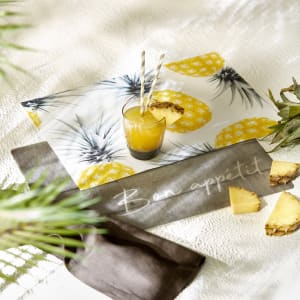Yellow Pineapple PVC Placemat Set of 4