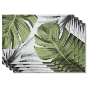 Tropical Leaves PVC Placemat Set of 4