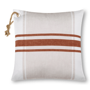 Stripe & Rope Decorative Pillow 18" x 18"