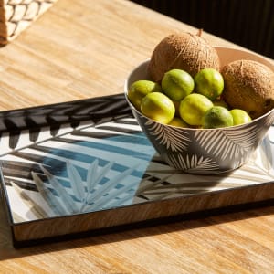 Tropical Leaves Printed Plastic Tray