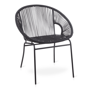 Round Black Acapulco Chair