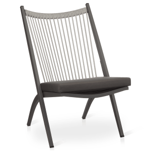 Grey Folding Outdoor Lounge Chair