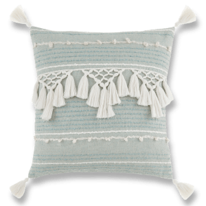 Maya Fringe and Tassels Decorative Pillow 18" x 18"