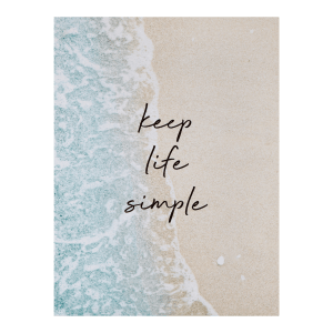 Keep Life Simple Beach Printed Canvas