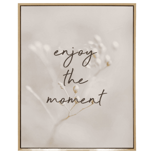 'Enjoy the Moment' Typography Framed Art